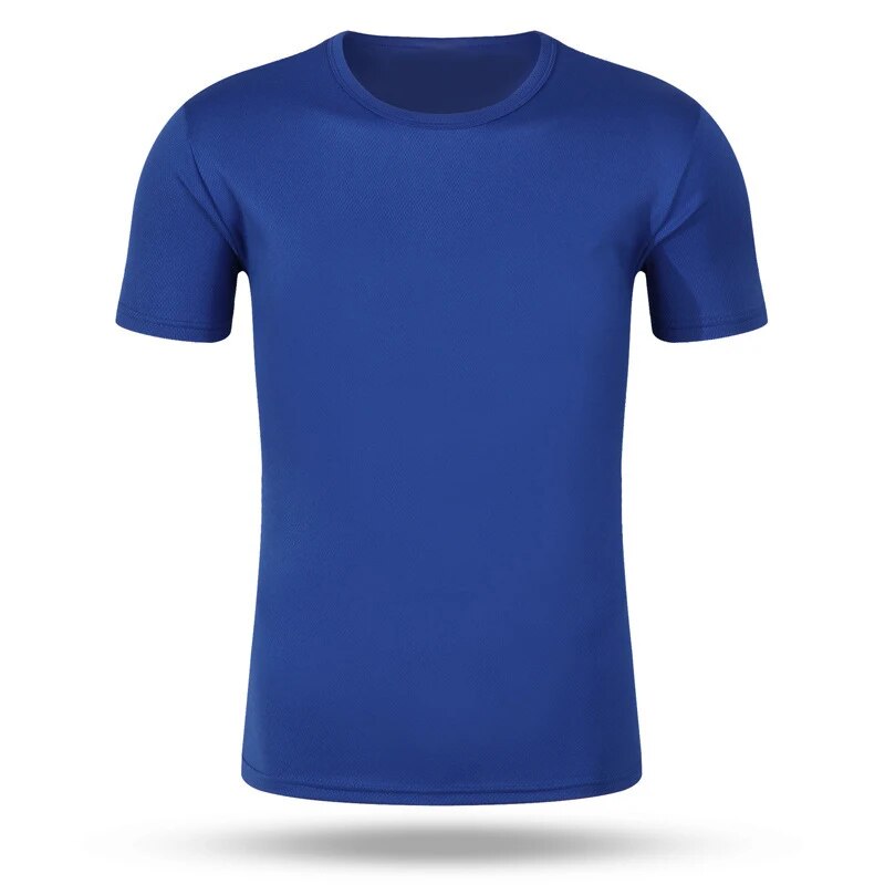 Men's Casual Round Neck Short Sleeve Sport T-Shirt Navy Blue