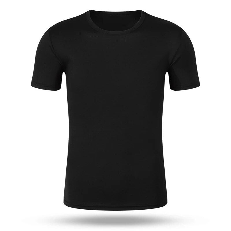 Men's Casual Round Neck Short Sleeve Sport T-Shirt Black