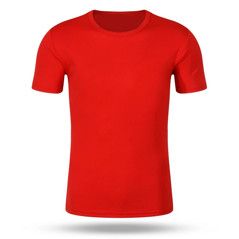 Men's Casual Round Neck Short Sleeve Sport T-Shirt Red